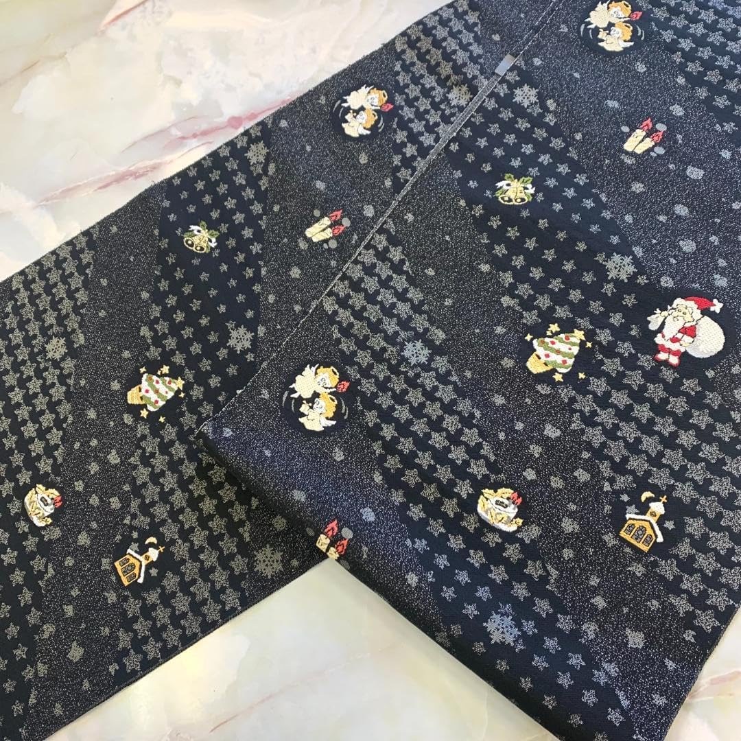 BLACK FRIDAY】半巾帯 西陣織 クリスマス リース BLACK FRIDAY 西陣織