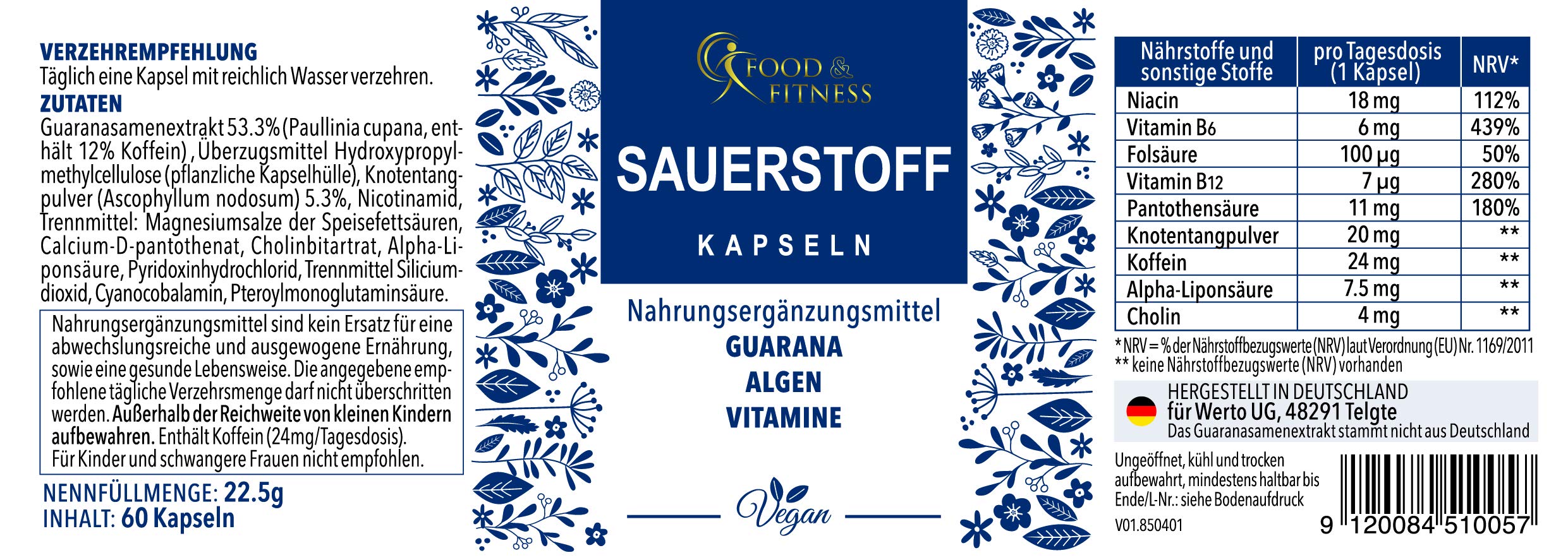 Natürliches Sauerstoff-Supplement – Fördert die optimale Sauerstoffaufnahme und unterstützt Körper & Geist