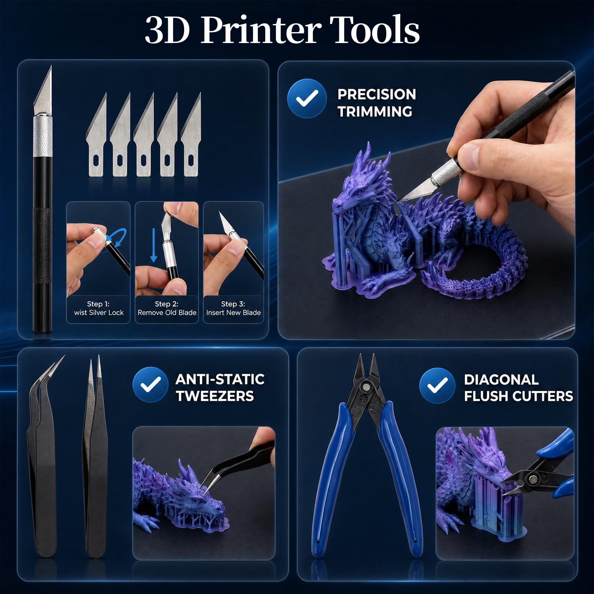 3D Printer Tool Kit - 46 Piece Set -6