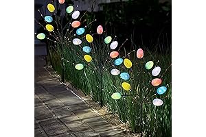 Dazzle Bright 3 Pack 30 LED Easter Egg Topiary Floral Outdoor Decorations