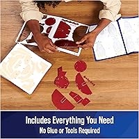 Vista 3 de 4D Build, Marvel Iron Man - Kit de modelo de rompecabezas 3D con soporte, 96 piezas, decoración de escritorio de casco de Iron Man, juguetes