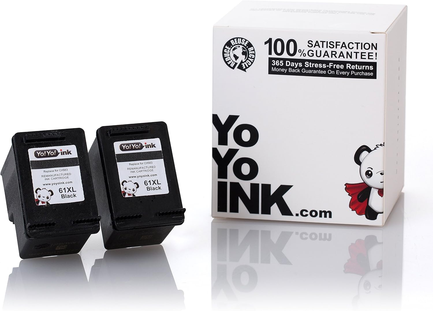 Rеvіеw YoYoInk Remanufactured Printer Ink Cartridges Replacement for HP 61XL Black Ink (2 Pack) HP 61 XL High Yield to use with HP Printer Envy 4500 5530 Deskjet 1010 1000 2540 Officejet 4630