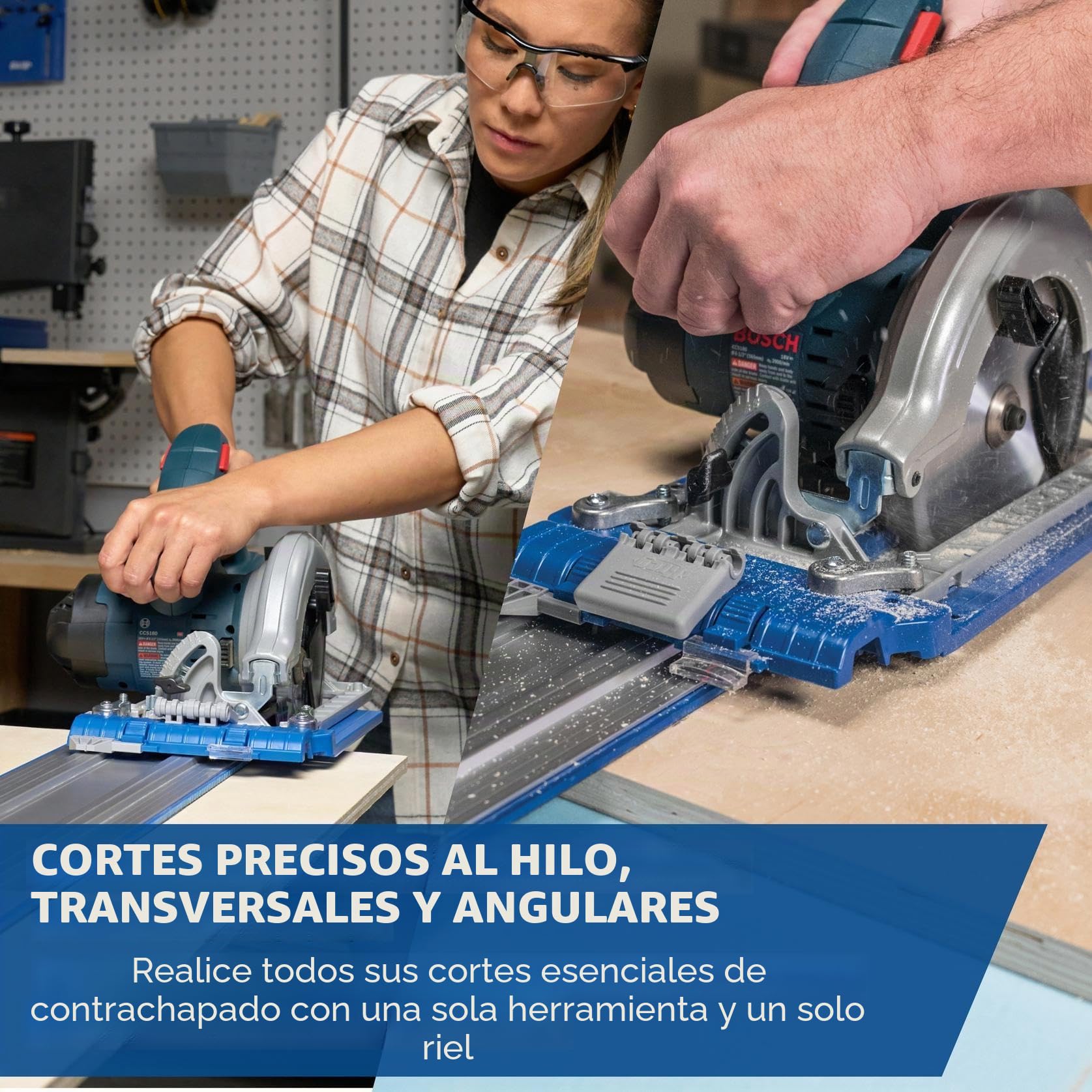 Sistema de guía de sierra circular 1,21 metros de KMA2700, Accu-Cut