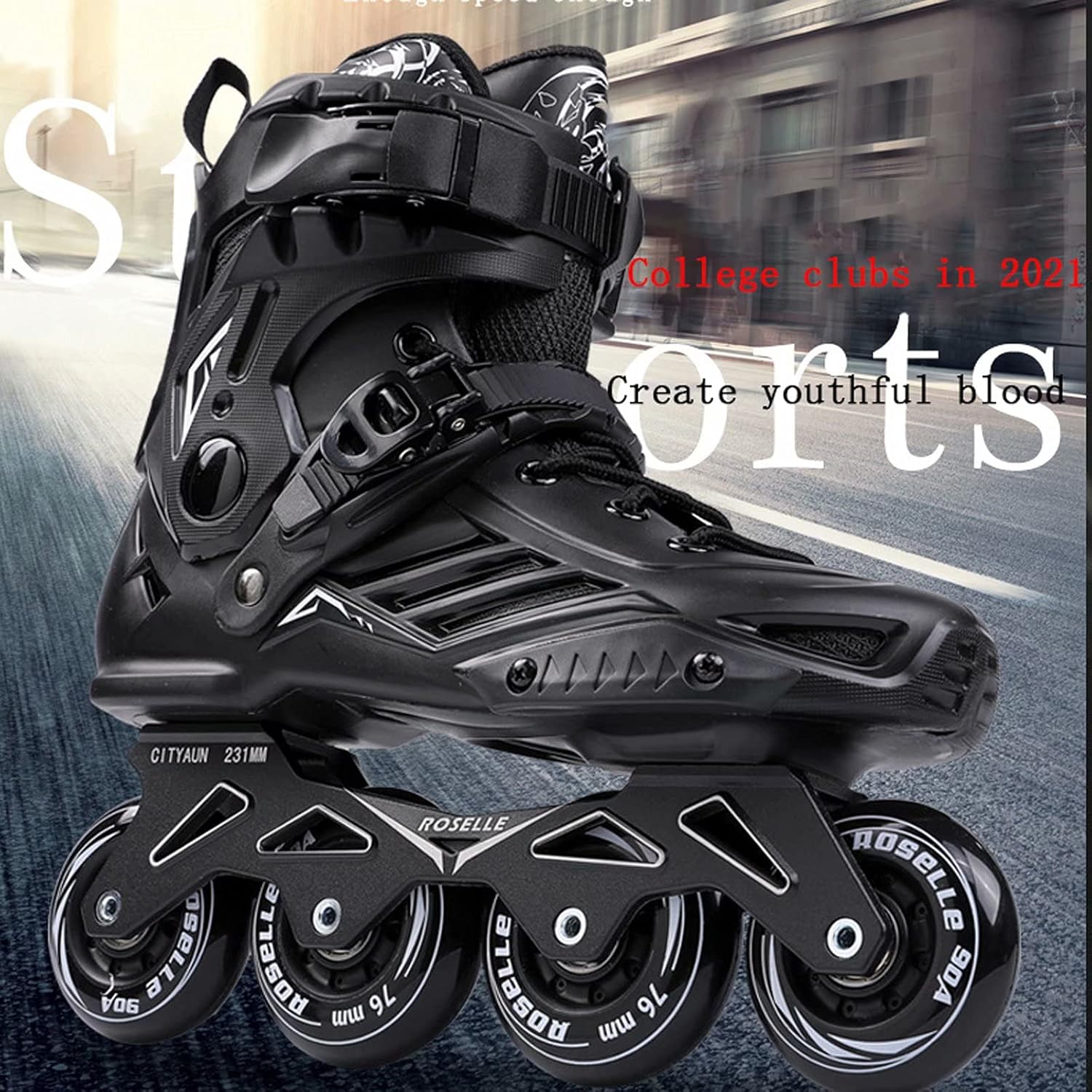 Roller Skates,Performance High-end Carbon Fiber Inline Skates Adult Inline Skates Men and Women Beginners Roller Skating Outdoor Racing Skates White : Sports & Outdoors
