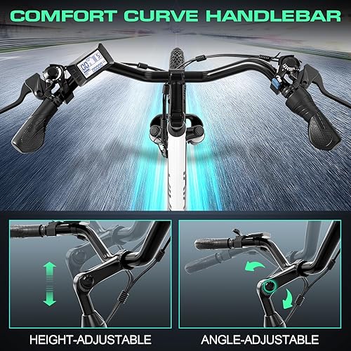 Miniatura 22 de Vivi Bicicleta eléctrica, 26 pulgadas, bicicleta eléctrica de crucero, 500 W (pico de 800 W), bicicleta eléctrica de 21.7 MPH para adultos, batería