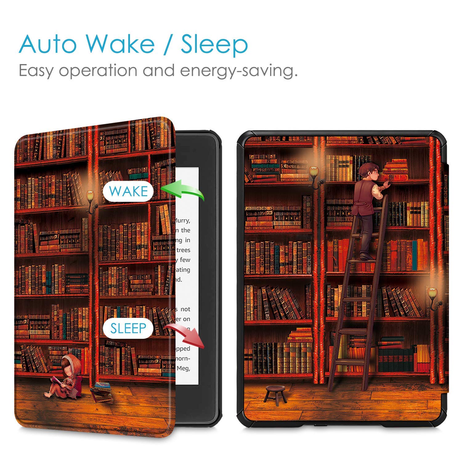 Fintie Hülle für 6" wasserfest Kindle Paperwhite 10. Generation 2018 (Modellnummer: PQ94WIF) - Schutzhülle mit Auto Sleep/Wake (Nicht GEEIGNET für 6" Kindle/Paperwhite ohne wasserfest Funktion)