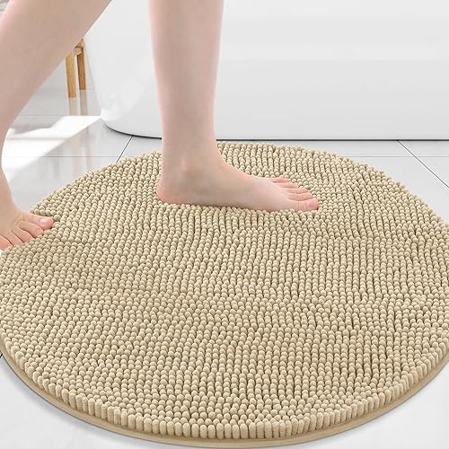 Miniatura 76 de Arotive Alfombras de Baño 30x20, Alfombras de Baño de Chenilla Shaggy Extra Suaves y Absorbentes, Lavables a Máquina con Respaldo de Goma