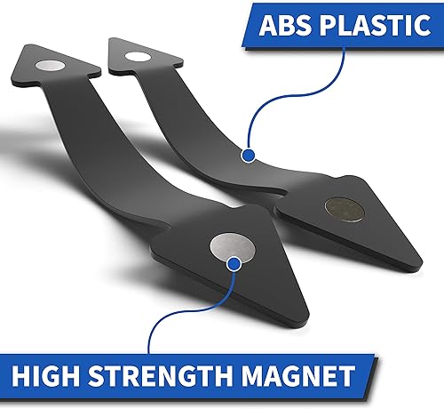 Miniatura 4 de HAHAEMALL Accesorios decorativos magnéticos para puerta de garaje, mango magnético de bisagras, 8 bisagras y 4 asas, kit de decoración para garaje