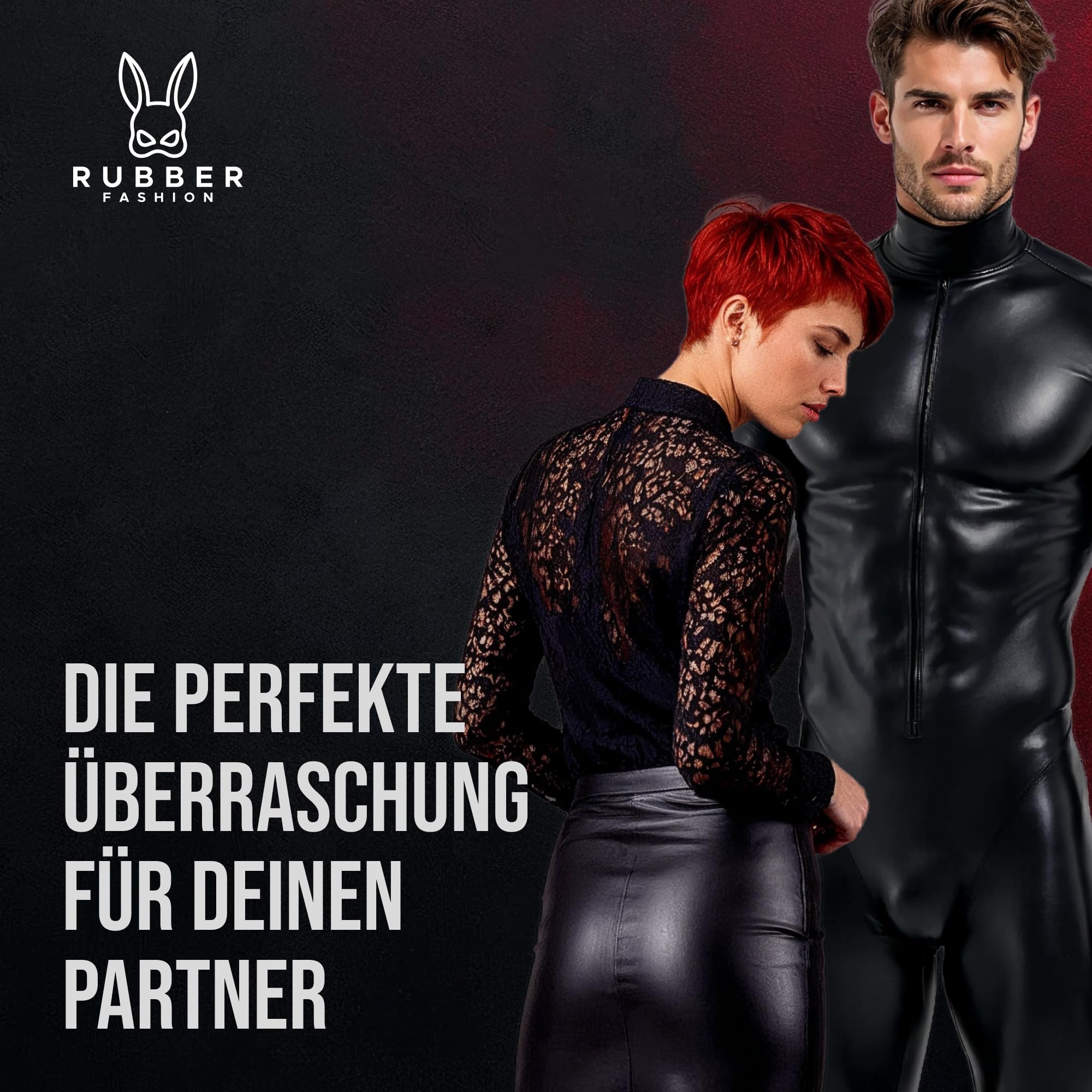 Rubberfashion Wetlook kurzer Minirock - Mini Skirt - Skirts for Women - Rock Mini kurz - Outfit Damen für Festival Party Rave und Halloween