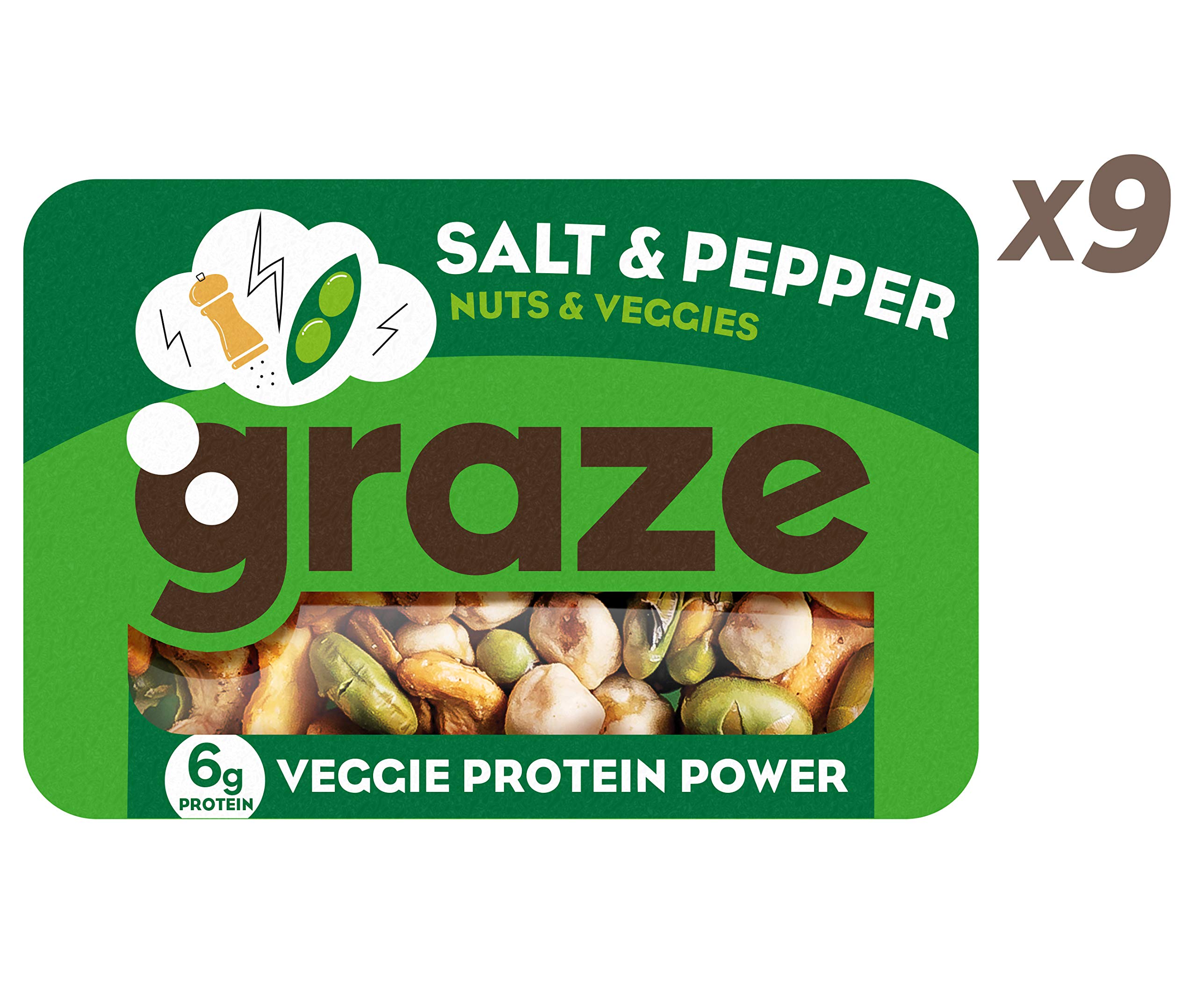 Buy Graze Sea Salt & Pepper Veggie Protein Vegan Savoury Healthy