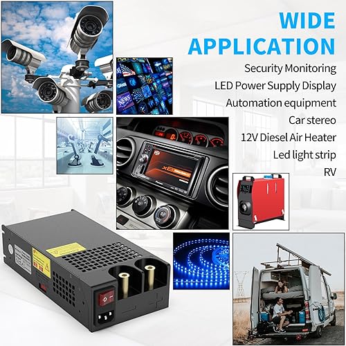 Miniatura 7 de MYSWEETY Convertidor de CA a CC, fuente de alimentación de 12 V, 800 W, 66.7 A, convertidor de 110 V CA a CC, transformador de interruptor para RV,