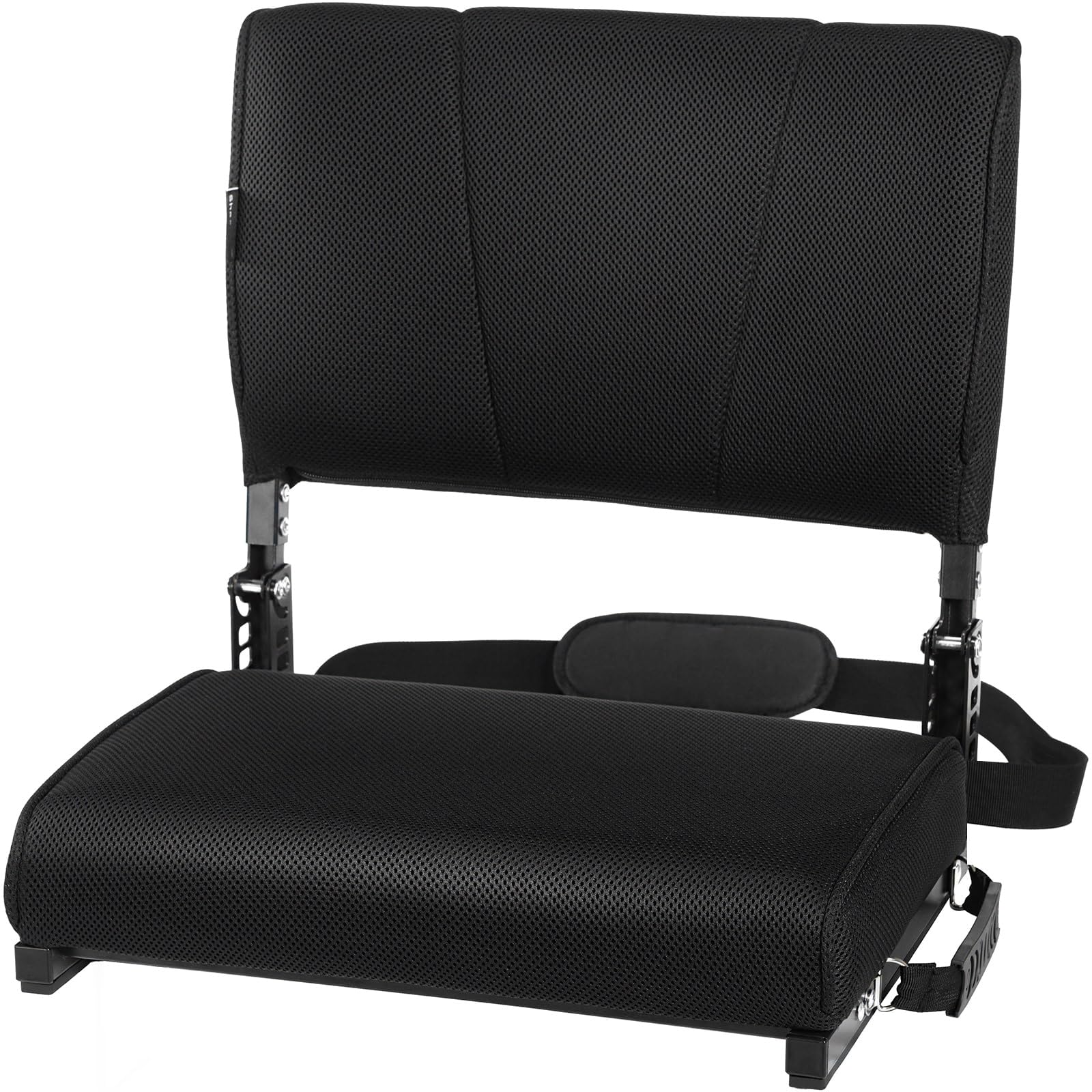 Stadium Seats with Back Support, Bleacher Chairs with Back and Cushion, Mesh Fabric Material, Curved Backrest,Padded Portable Folding Stadium Chair with Shoulder Strap,Ideal for Sports Events