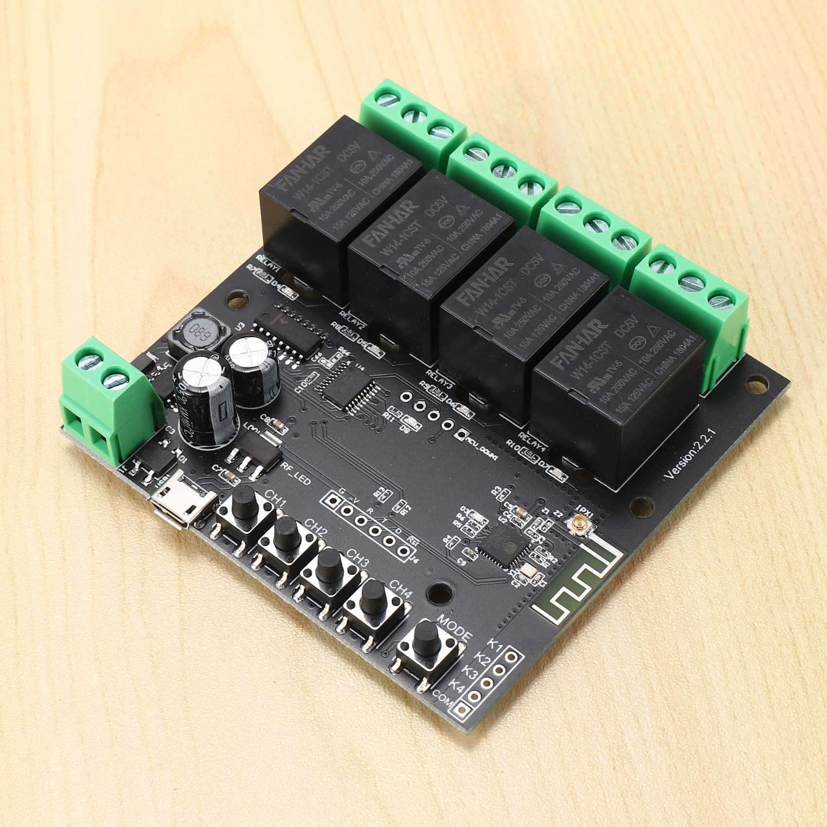 5X 4CH Tuya Switch Modulo Interruttore WiFi Relè Wireless Smart Life APP Timer Intelligente per Smart Home Switch