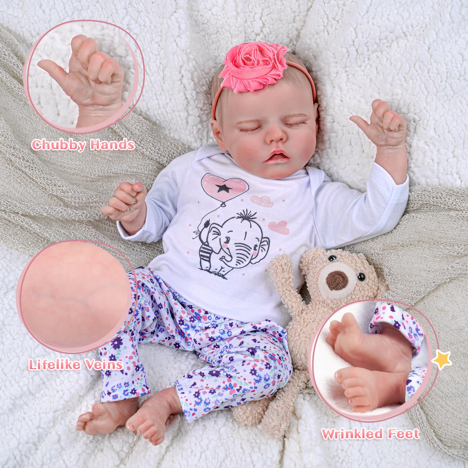 Amazon | JIZHI 本物そっくり 20インチ ソフト リボーンドール ハート