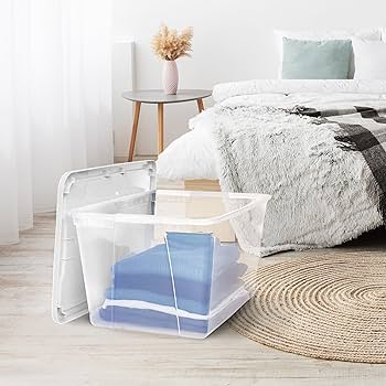 Amazon.com - HOMZ 2-Pack Snaplock, Large Clear Plastic Storage