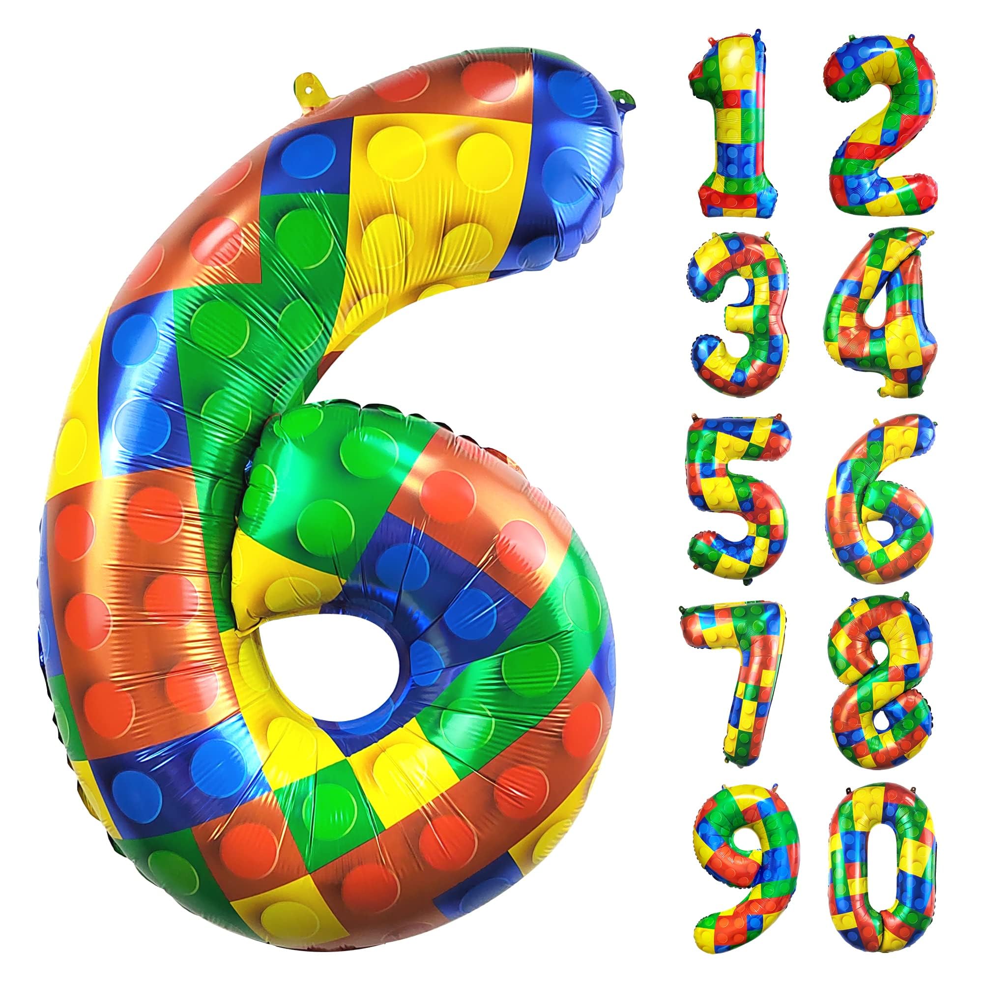 Red 0 balloon 40 Inch Giant Helium Foil Number 0 to 9 Red Balloon Birthday Wedding Party Digital Decorations (Number 0) — view 470