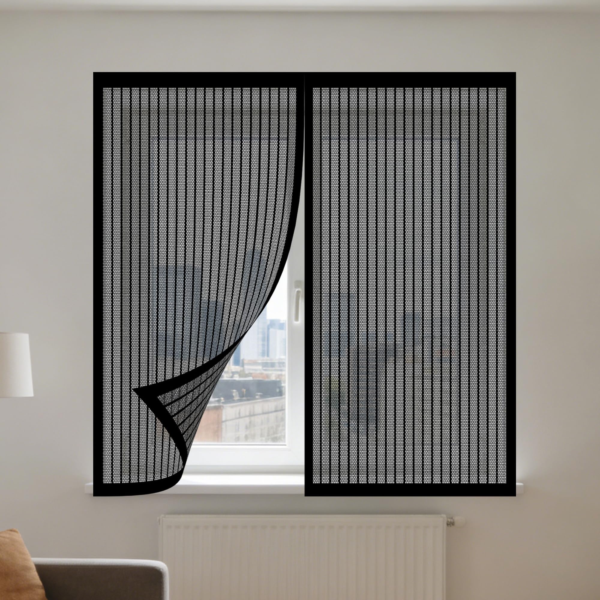 Moustiquaire fenêtre pour chambre et porte patio protection été sans perçage
