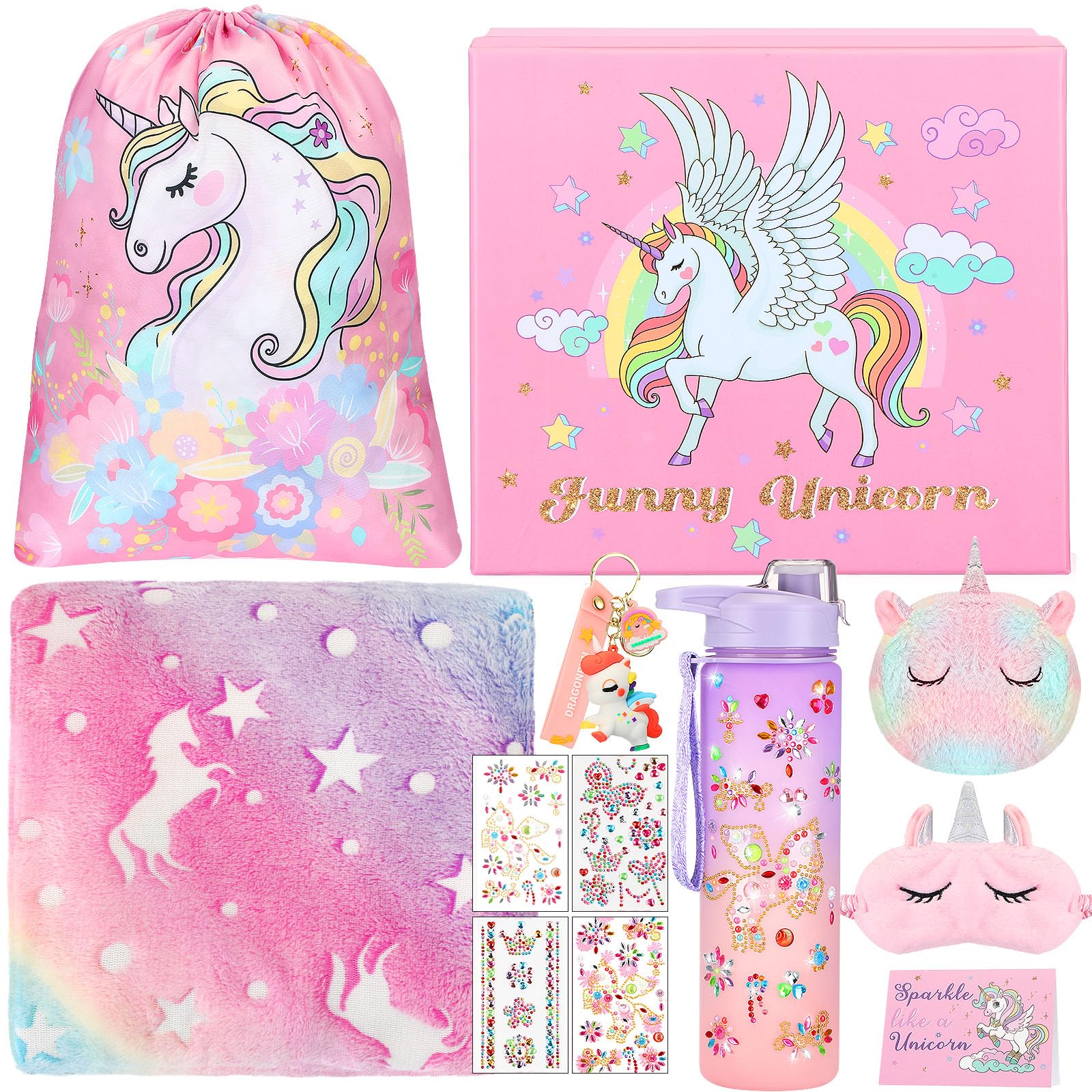 7 Pcs Unicorn Gifts for Girls Age 3-12 Year