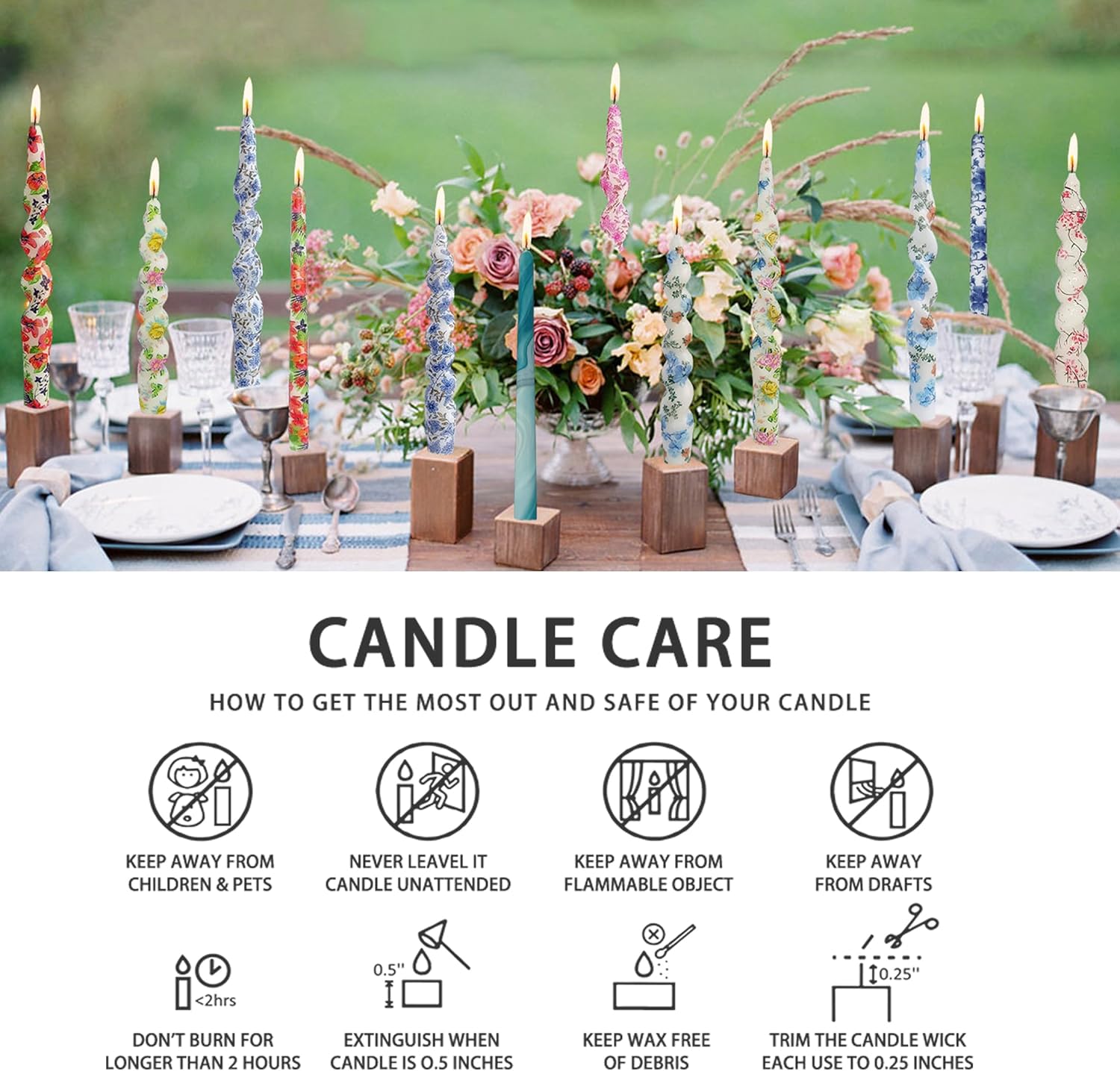 8pcs Dripless Candle Sticks Taper Candlesticks,Gedengni 10 Inches Pink Tapered Candles Green Candle Stick Colorful Taper Candles Candy Dinner Candle Wax for Home Party