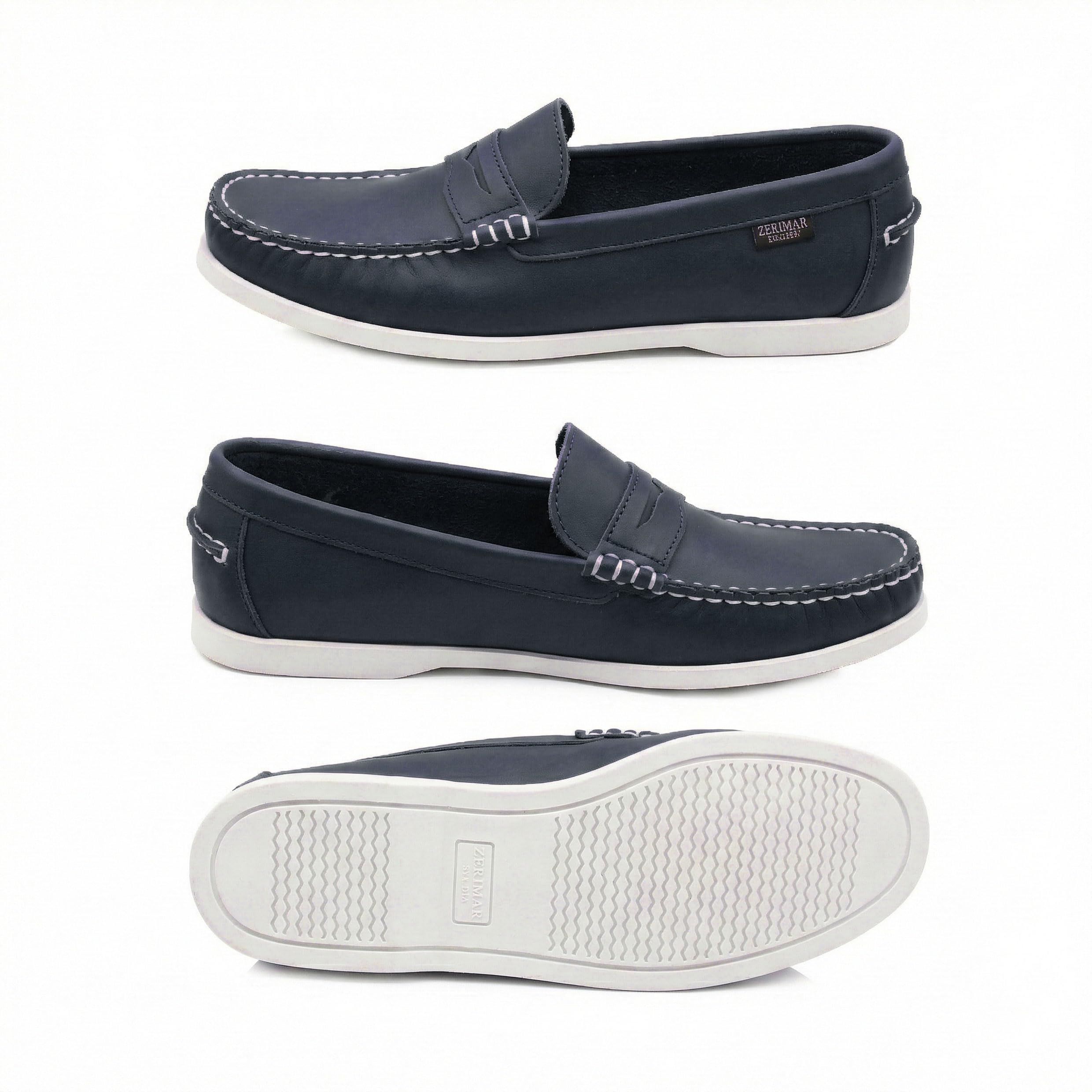 Zerimar Mocassino nautico da uomo in vera pelle, scarpa casual elegante e leggera per l'uso quotidiano o formale,scarpa comoda con un design moderno