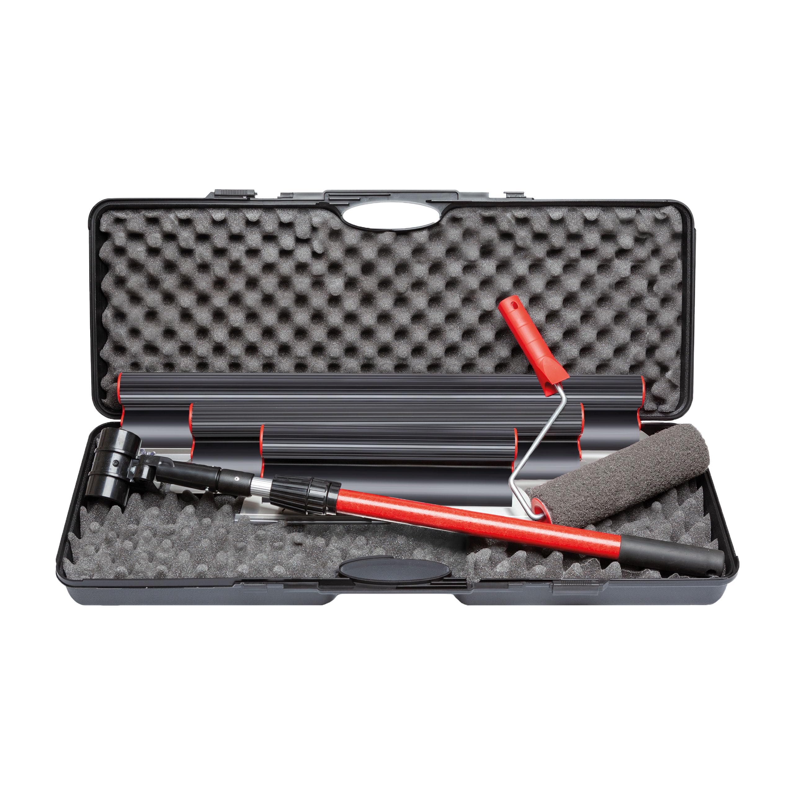 COMENSAL - Kit de masilla profesional 400/600/800 mm - Kit completo con vástago telescópico, rodillo y maletín de transporte - Fabricado en la UE - Calidad superior - Mango ergonómico