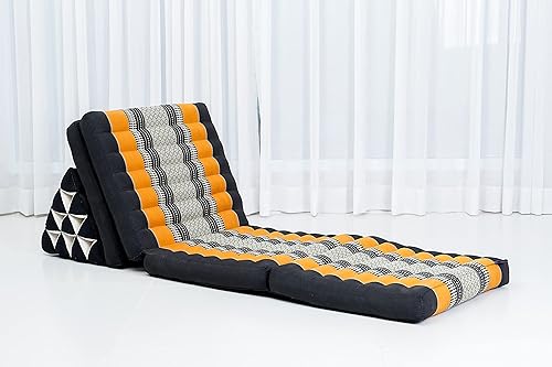 Miniatura 6 de Leewadee Cómodo colchón japonés de suelo, cama tailandesa con cojín triangular, colchón futón, tapete de masaje tailandés extra largo, 89 x 20