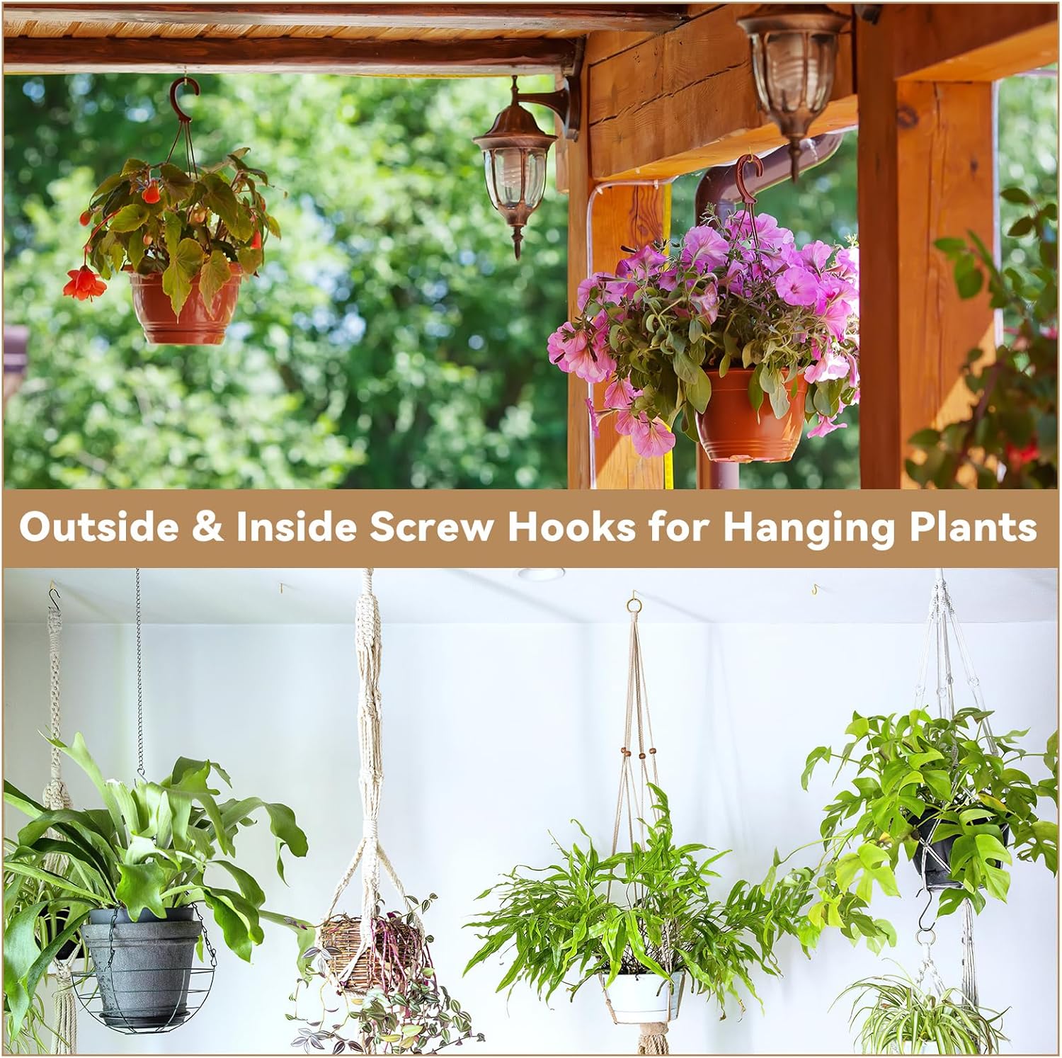 RELBRO Screw Hooks, 1 Inch Metal Screw in Cup Hooks, Gold