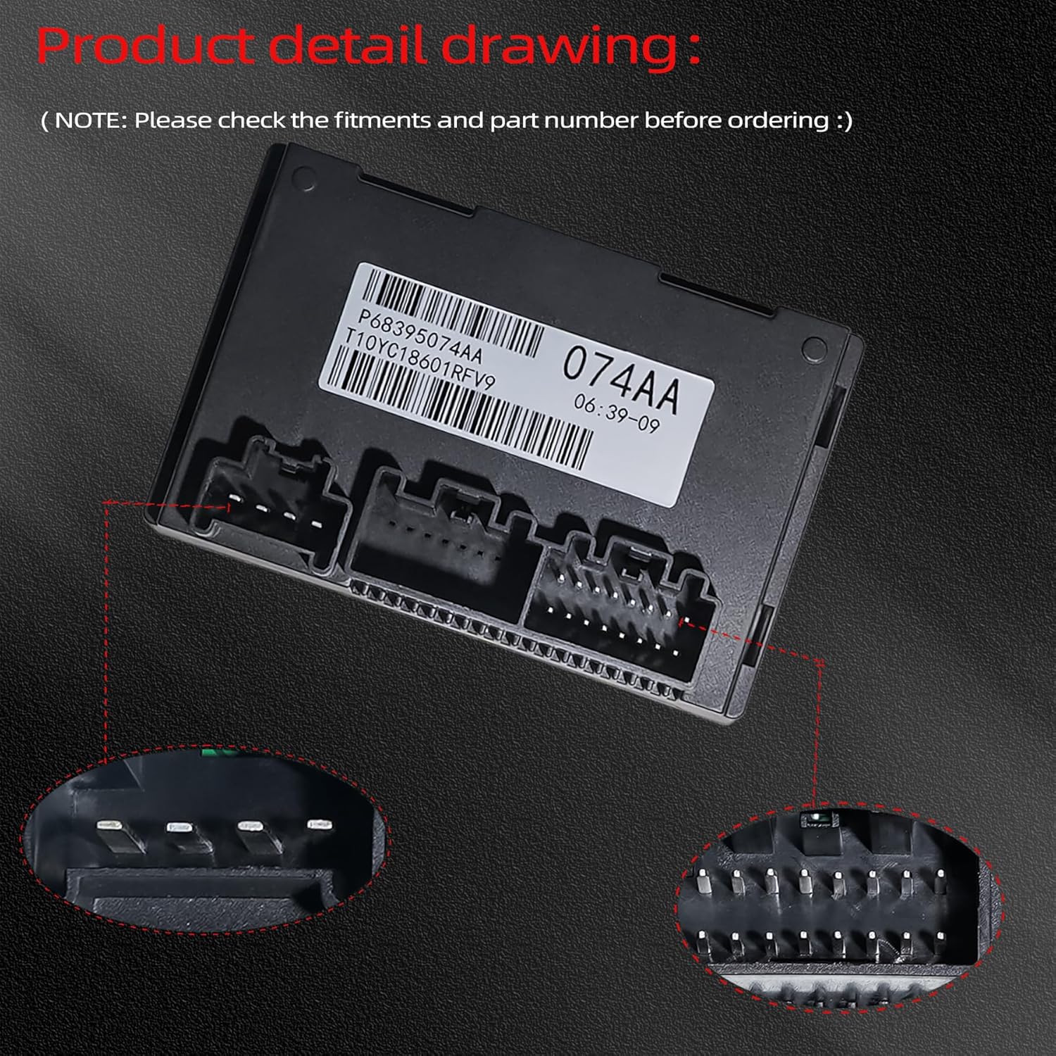 Transfer Case Control Module 68395074AA Compatible with 2014-2015 Dodge Durango Jeep Grand Cherokee with 2-Speed Replace 05150732AE