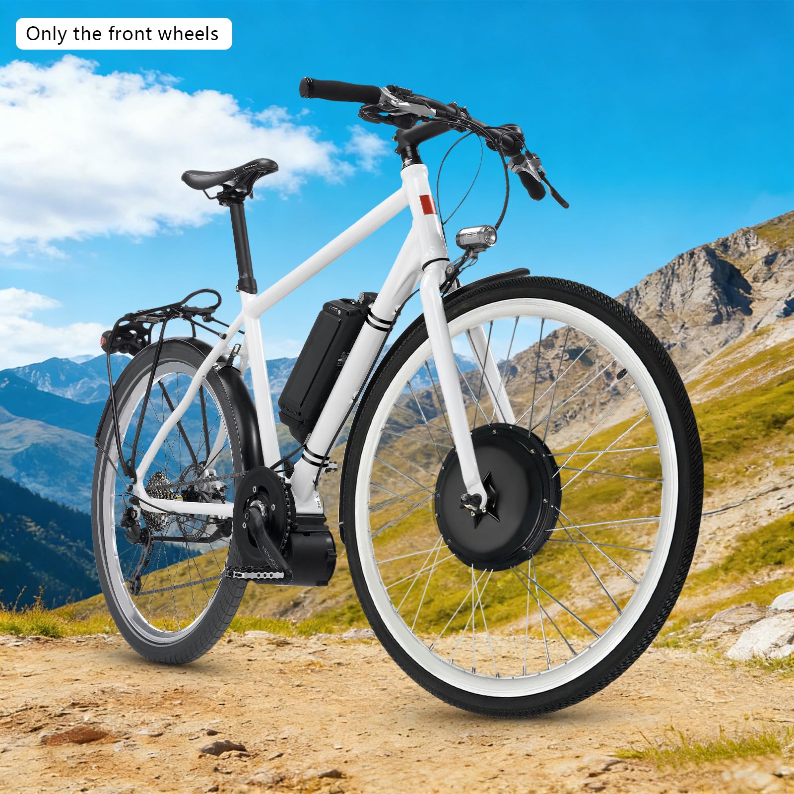 Moteur de roue avant 28" 1000 W 48 V Kit de conversion de roue avant sans balais 470 tr/min