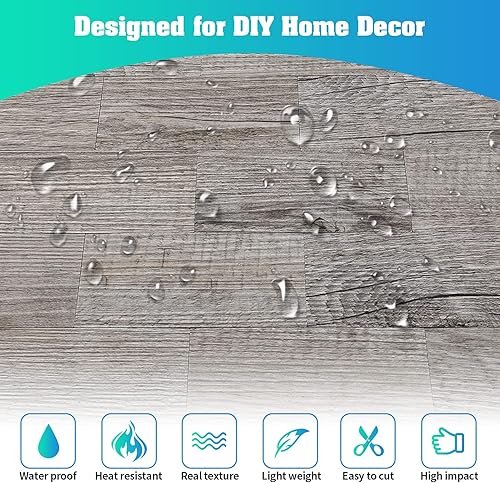 Miniatura 6 de 1 paquete de azulejos de pared de PVC de 12 x 12 pulgadas, para despegar y pegar, para cocina, azulejos de baño, decoración de chimenea, mesa de