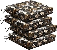 Vista 13 de downluxe - Cojín para asiento, redondo, impermeable, para exteriores e interiores, para patio o jardín, 43 x 41 x 5 cm, amarillo, paquete de 4