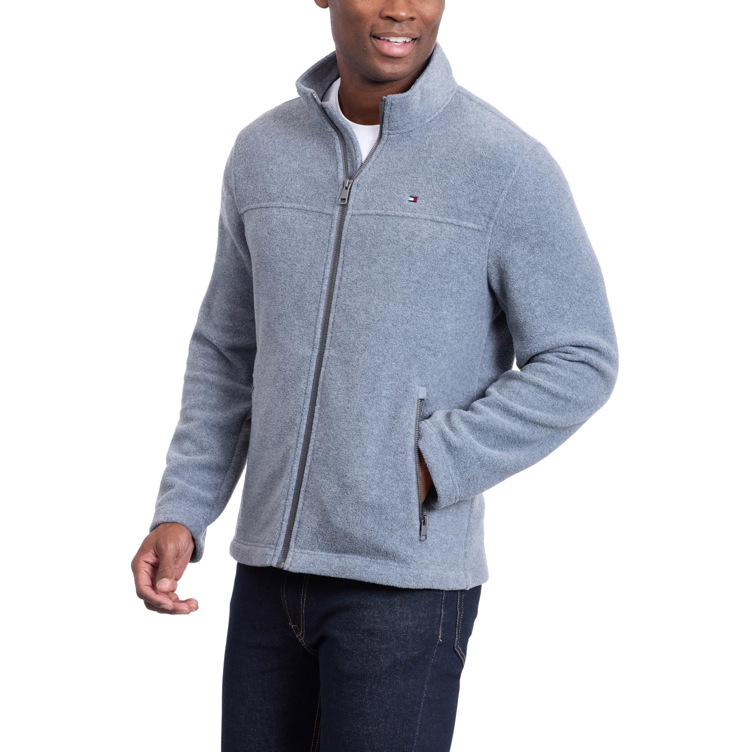 Tommy Hilfiger Herren Lightweight Polar Fleece Jacket Fleecejacke (1er Pack)