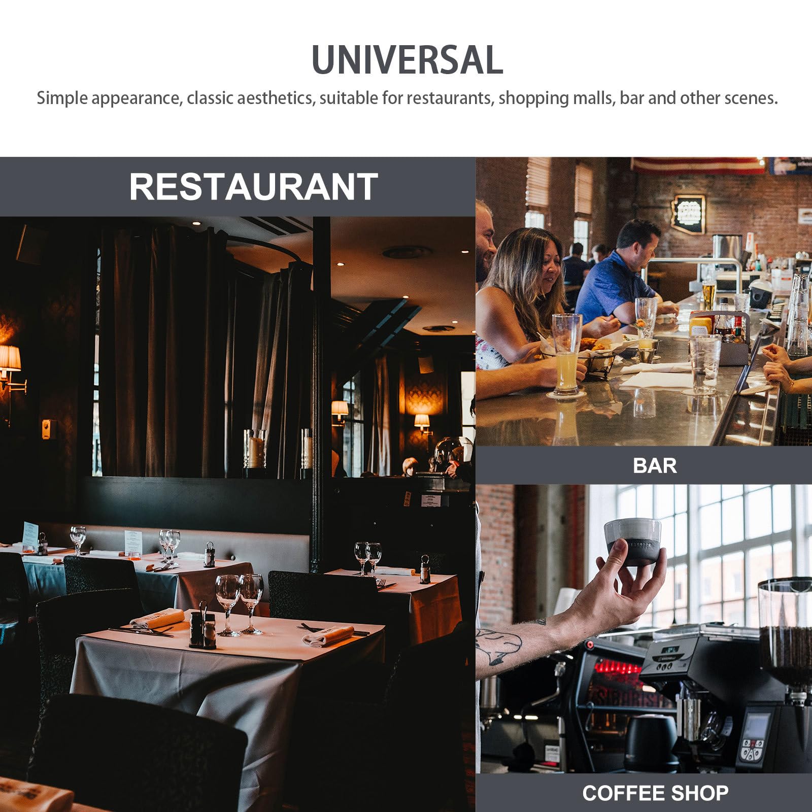 Carpeta de Menú Reutilizable de Pu Diseño de Páginas Deslizantes y Esquinas Redondeadas, Cubierta Negra Fácil de Usar para Restaurantes y Centros Comerciales