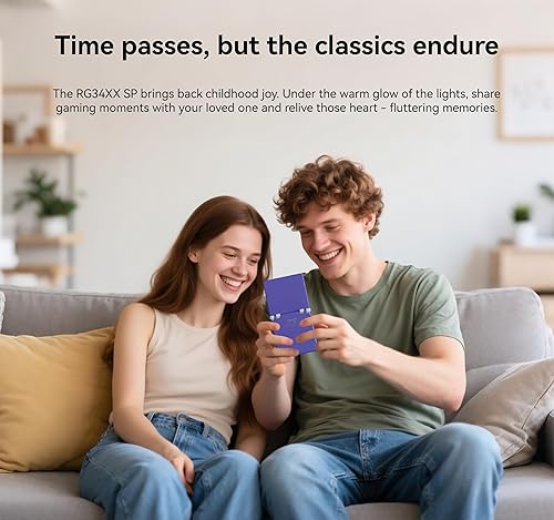 Miniatura 5 de Anbernic RG34XXSP - Consola de juegos retro, diseño abatible, pantalla IPS de 3.4 pulgadas 720 × 480, tarjeta TF de 64G con más de 5000 juegos,