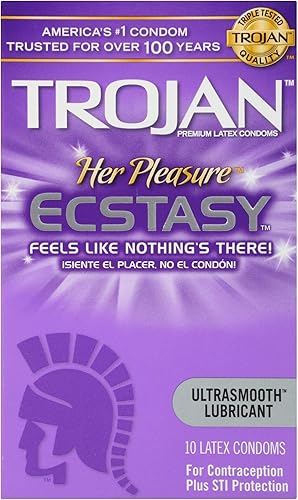 Miniatura 8 de Trojan Her Pleasure Ecstasy - Condones lubricados - 10 unidades