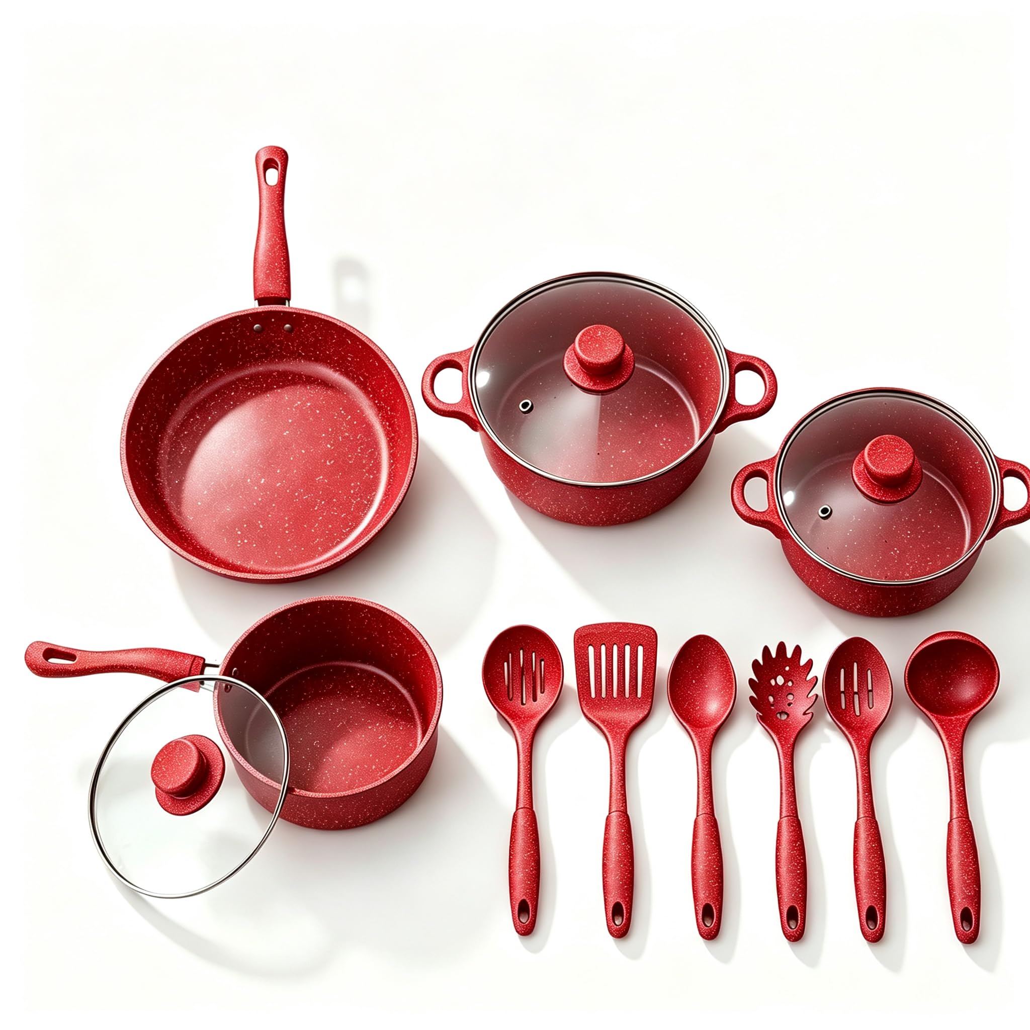 13-Piece Nonstick Cookware Set with Maifan Stone Pots and Pans