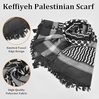 Shemagh Scarf Men Women, Arab Head Palestine Scarf, Keffiyeh Desert Bandana Mens Scarves