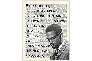 Motivational Malcolm X Canvas Wall Art