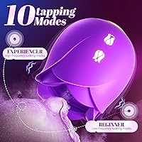 Vista 2 de Sex Toys Rose Dildo Vibrador – Juguete de rosa mejorado con 5 modos de succión y vibración para mujeres pezón de clítoris (púrpura)