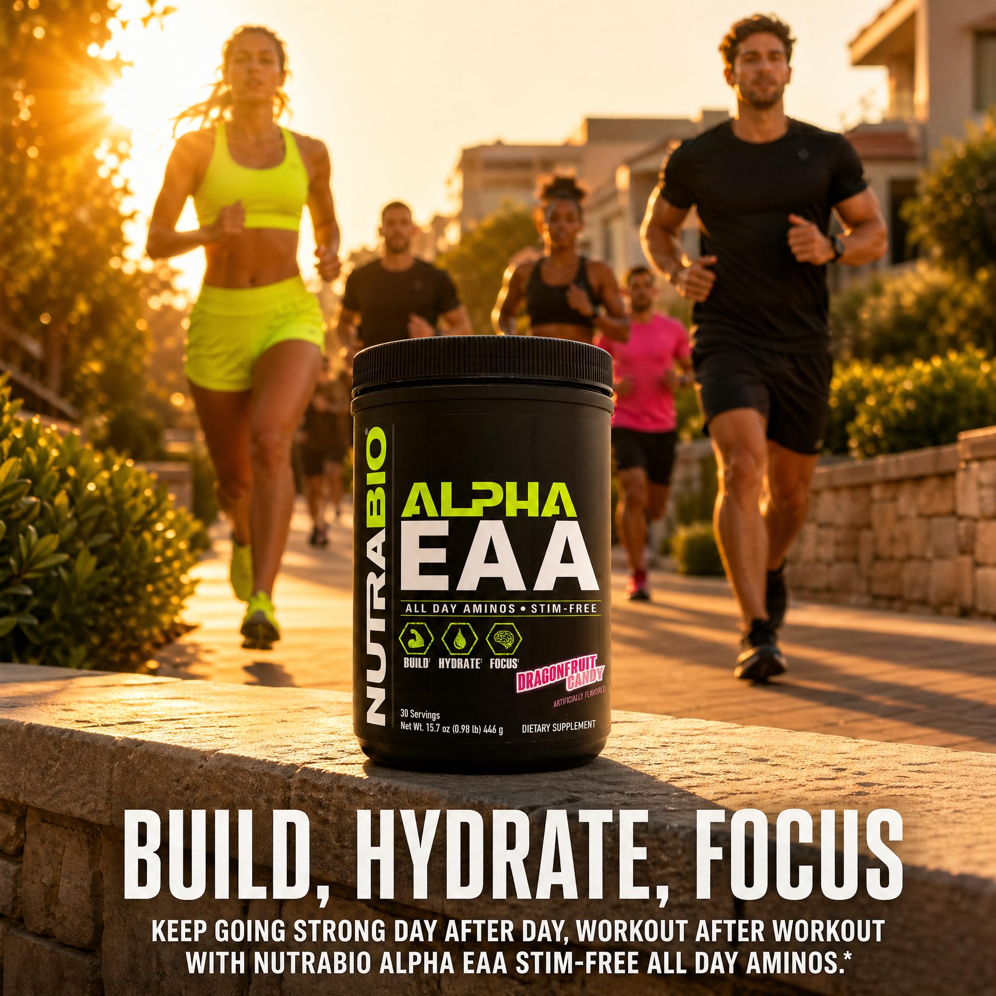 NutraBio Alpha EAA - 30 Porzioni (Caramella di Frutta del Drago)