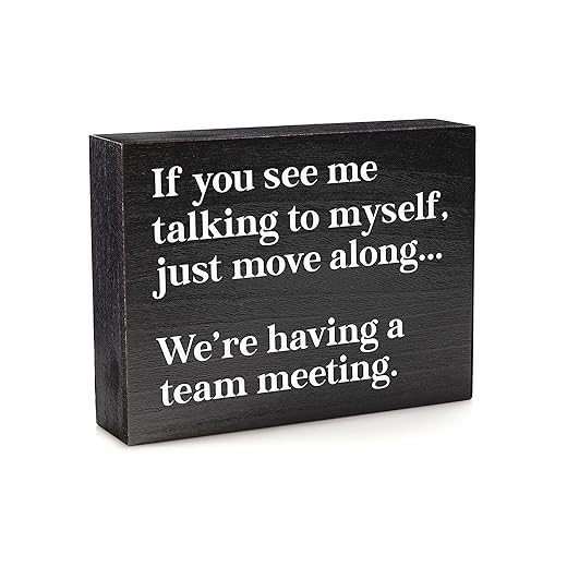 Funny Office Decor Sign for Cubicle Decor or Desk Decorations for Women Office - Cute Desk Accessories