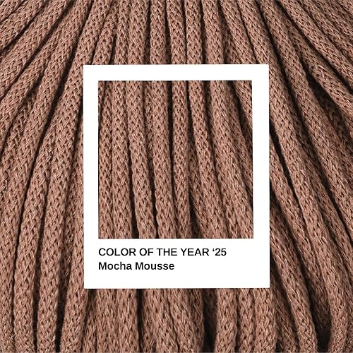 Miniatura 5 de Bobbiny Cordón de macramé trenzado de 0.118in (rojo vino) 108 yardas330 pies