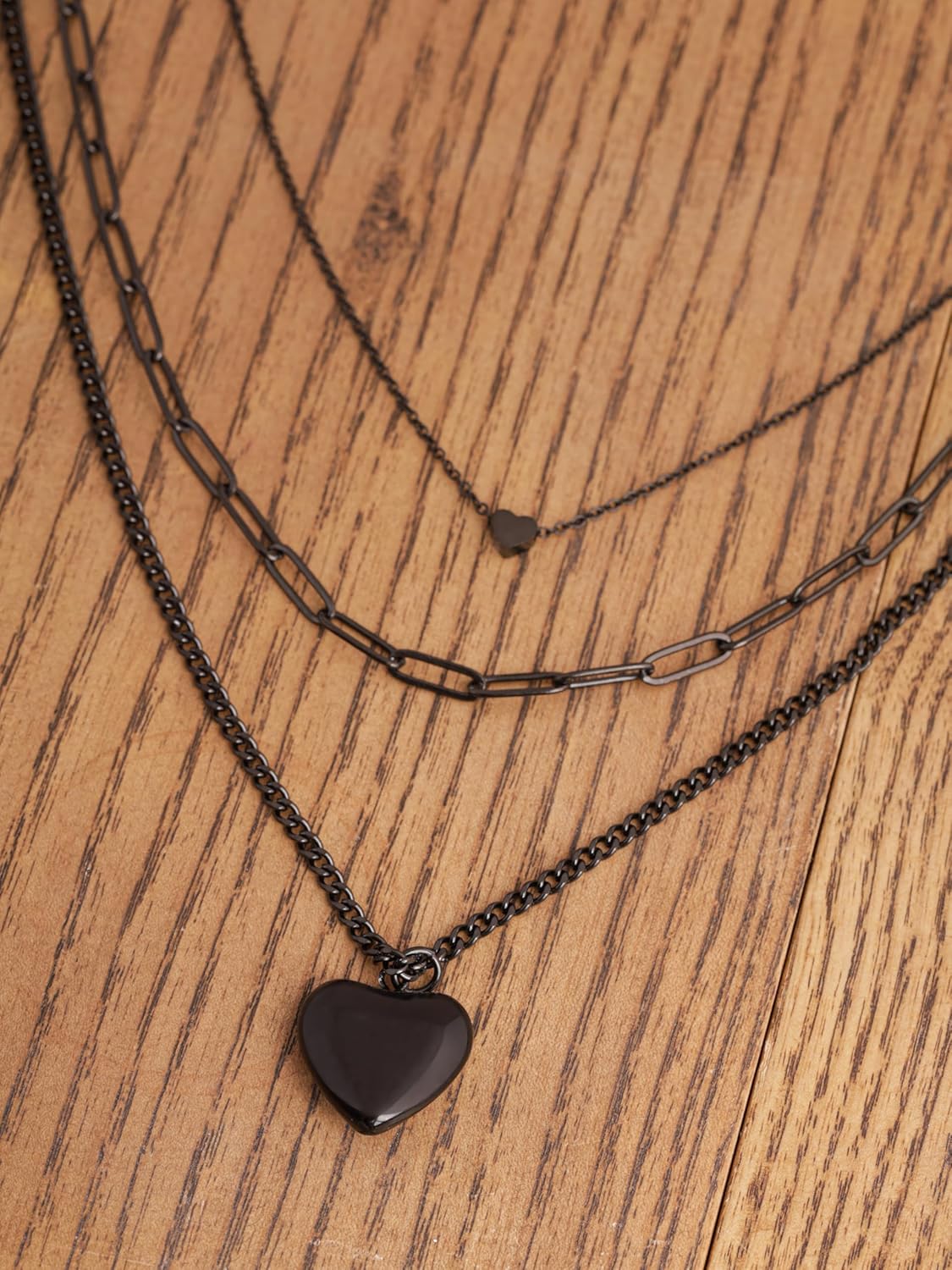 Sacina Gothic Layered Heart Pendant Necklace, Emo Punk Grunge Necklace, Goth Jewelry, Valentine Christmas Jewelry Gift for Women - Image 7