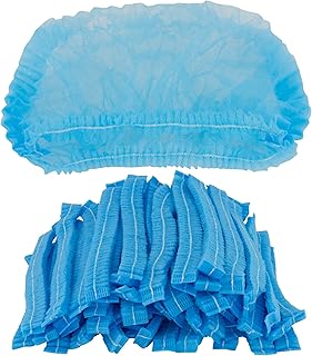 B-well Feather 100/1000 Unidades Gorros Desechables Estetica Gorros Desechables no Tejidas 53,3 cm con banda elástica (1000 unidades), color azul