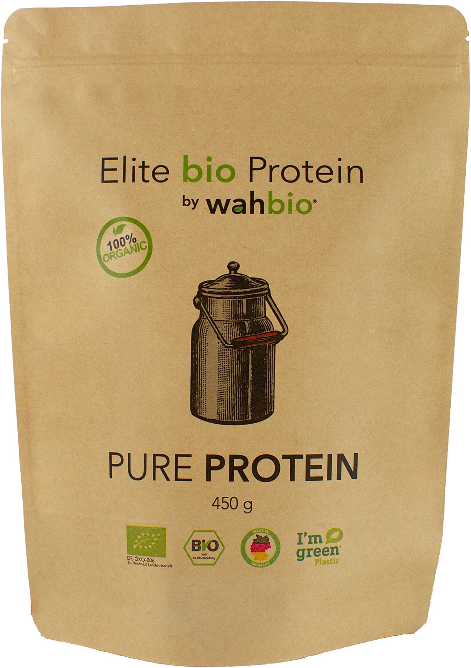 100% Organic Protein | Flavor Pure Protein | 4 Components Organic Protein Powder | Whey | Casein | Egg | Soy | Organic Protein Powder Without Sugar, sweeteners, additives.