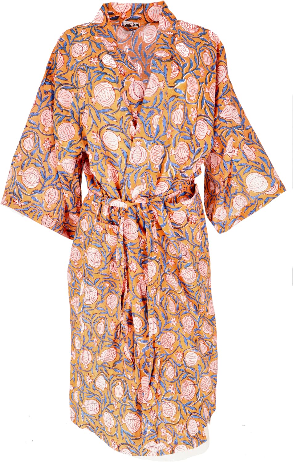 GURU SHOP Kimono w stylu japońskim, ręcznie drukowane ponadwymiarowe, bawełniane, kimono, sukienka kimono, damska