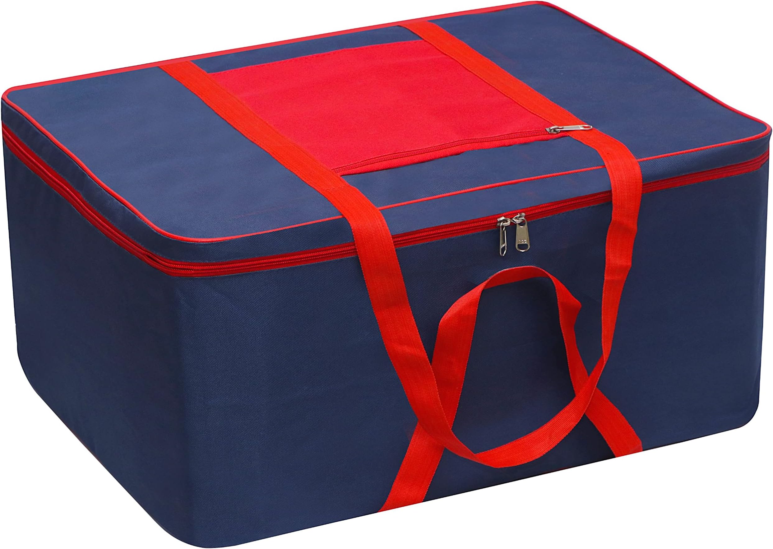 Presents Big Size Underbed Water Proof Storage Bag/Storage Organizer for Storing Blanket Clothes Saree Cover Zipper Closure With Side Handle (Pack of 1 Pcs)