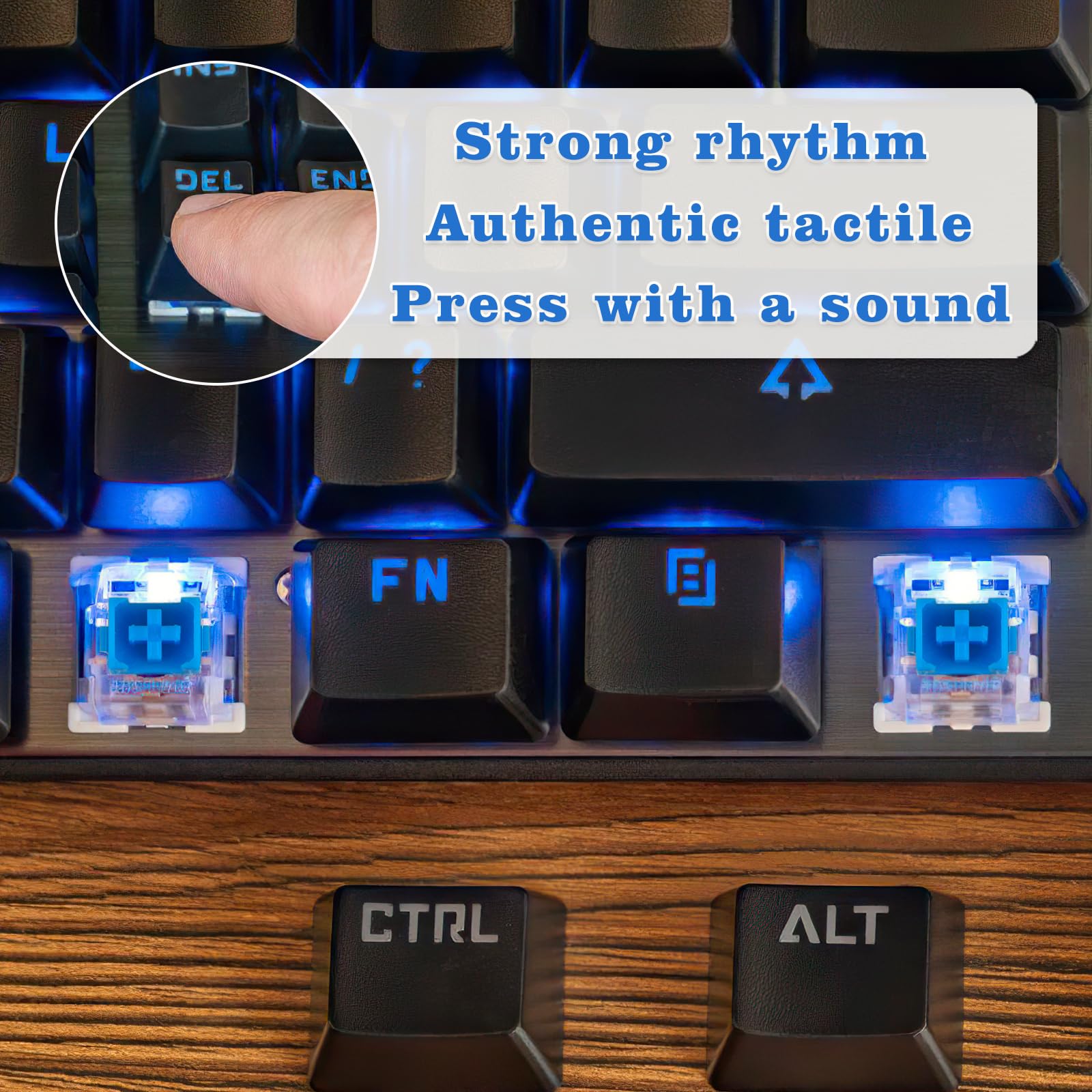 40x Blue Tastaturschalter 3-Pin – Transparent, Taktil, Mit Switch-Zieher, Für Mechanische Gaming-Tastaturen Und DIY, 50 Mio. Zyklen
