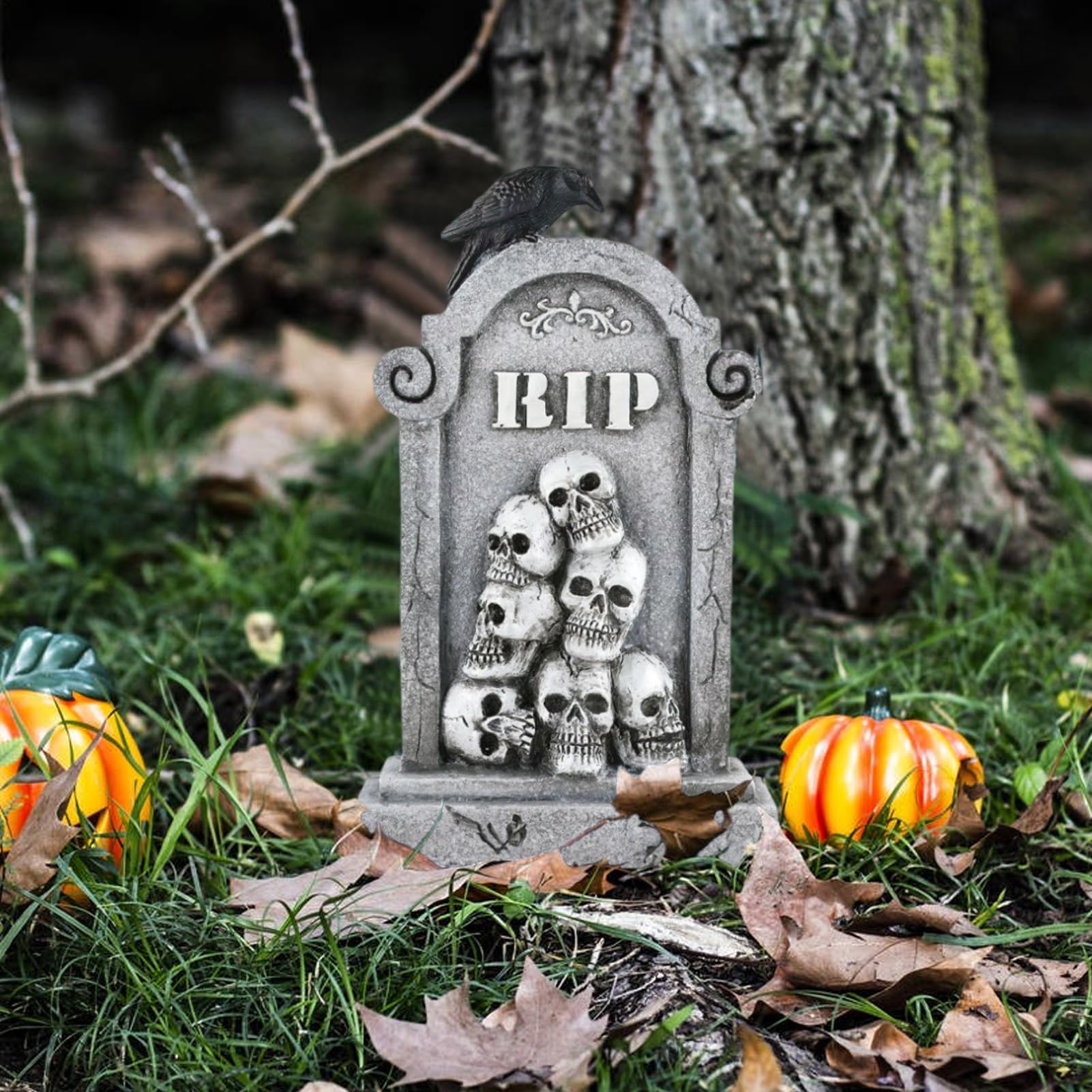 Nagrobki Halloween Straszne Płyty Nagrobne z Czaszka, Znaki Ogrodowe