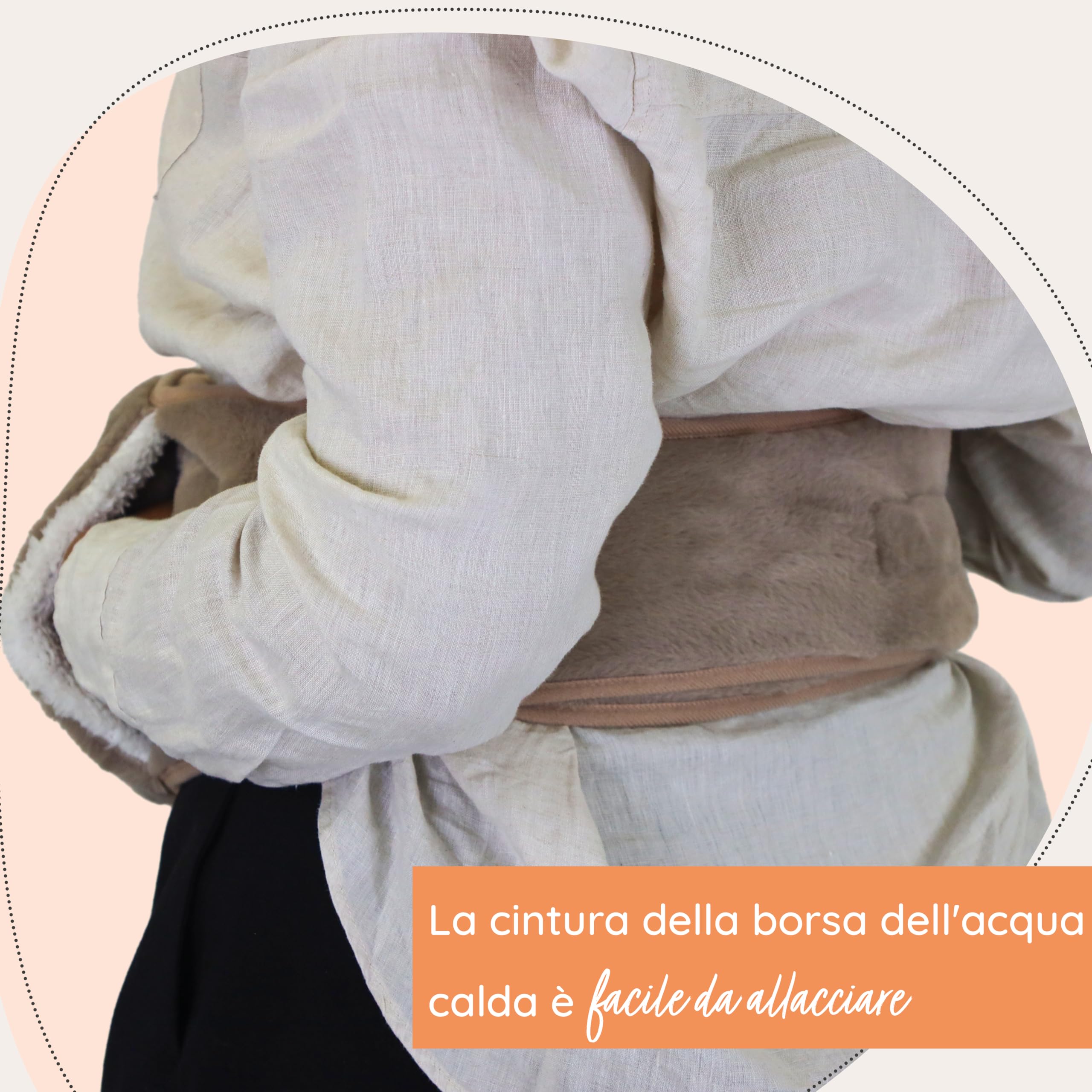 MYLILY | cintura per borsa dell'acqua calda mestruale | borsa acqua calda peluche | bottiglia di acqua calda | cintura scalda schiena e mestruazioni